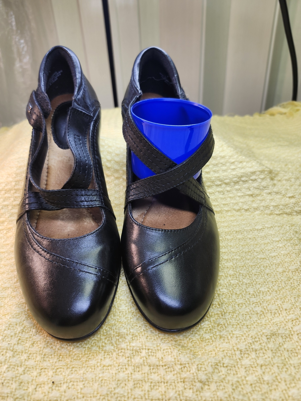 Earth Origins Black Mary Jane Cross-Strap Flats